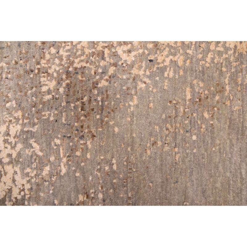 ECARPETGALLERY Hand-knotted Legacy Grey Silk, Wool Rug - 2'5 x 10'5