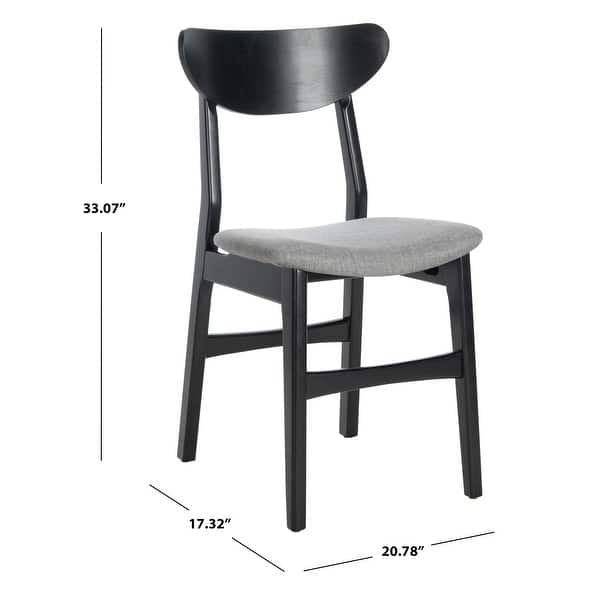 dimension image slide 2 of 8, SAFAVIEH Lucca Retro Dining Chair (Set of 2) - 17.3" x 20.8" x 33.1"