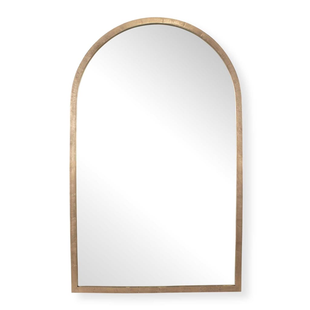 Uttermost Vestry Antique Brass Arch Mirror - 37.5"W x 1"D x 60.25"H