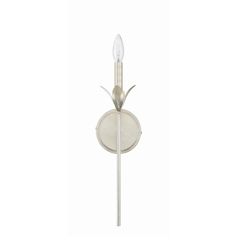 Broche 1 Light Antique Silver Wall Mount - 6"W x 21"H x 7.25"D