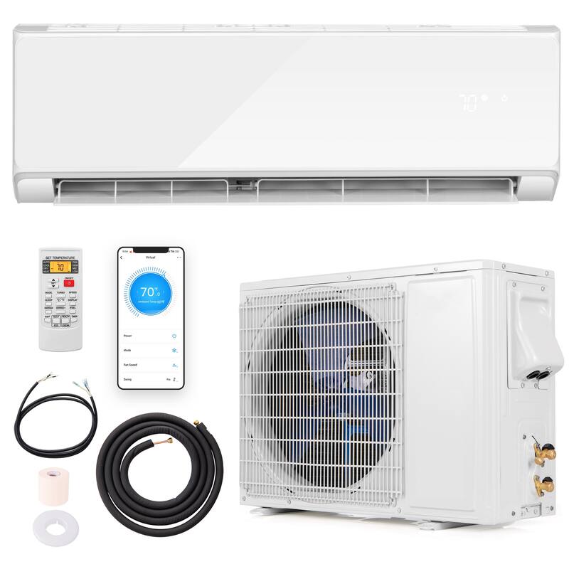 Gymax 12000 BTU Mini Split Air Conditioner & Heater 22 SEER2 208-230V - White
