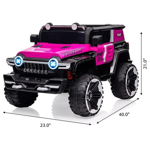 dimension image slide 1 of 5, 2 Seater Ride On Car with Remote Control, 3 Speed