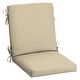 preview thumbnail 17 of 74, Arden Selections Leala Textured Outdoor Dining Chair Cushion Set 36.5 in L x 18 in W x 3.5 in H - Taupe Leala Texture