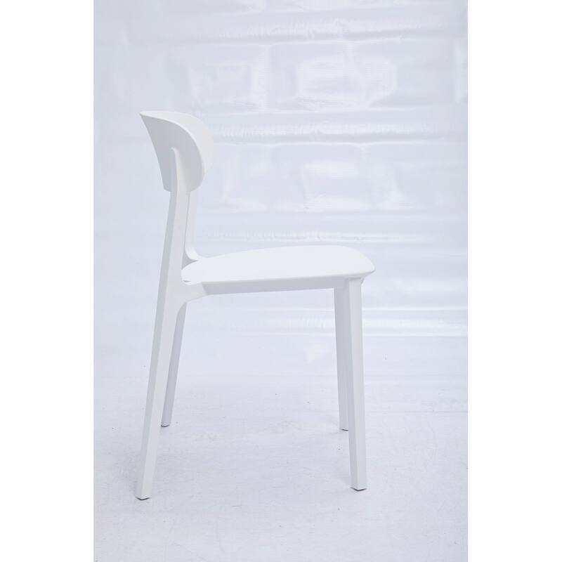 Midcentury Fiberglass Intensified Plastic Side Chair, Stackable, Set of 4