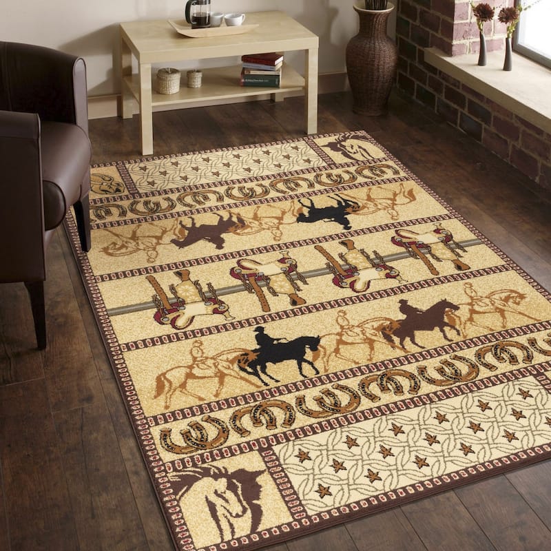 Tribes GC_YLS4009 Beige Southwest Area Rug