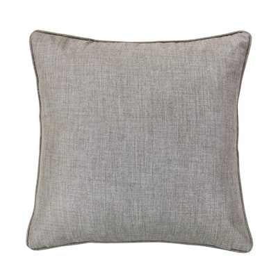 HiEnd Accents Carmen Solid Taupe Faux Linen Euro Sham, 27" x 27"