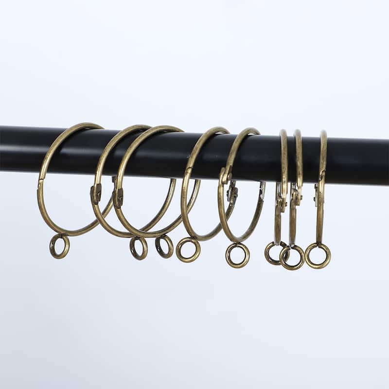 Metal Curtain Rings 20pcs with Eyelets for Window Bathroom Curtain - Bronze Tone - 2.5 Inch