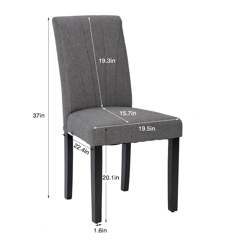 VECELO Upholstered Dining Chairs Set of 2 Parson Classic Upholstered Dining Chair,Modern 37" Parson Chairs