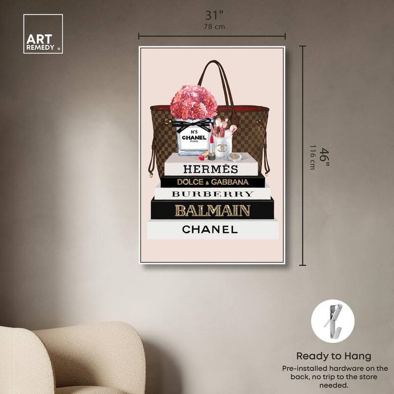 Pretty Spring Time Books Glam Canvas by Art Remedy