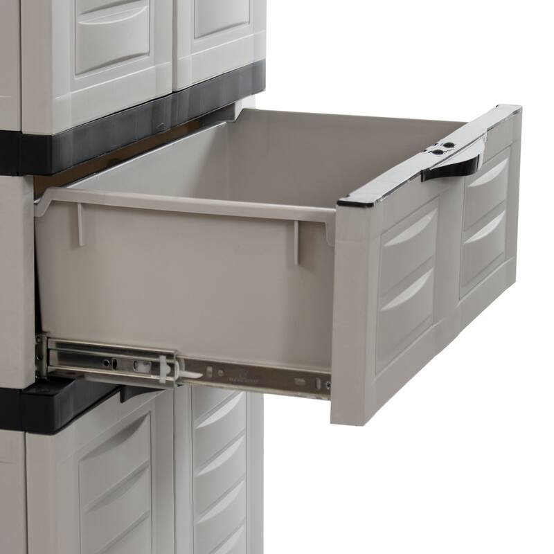 Sunnydaze Storage Cabinet with 2 Adjustable Shelves and Drawer