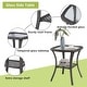 preview thumbnail 67 of 110, Pocassy 3-Piece Outdoor Swivel Bistro Set, Wicker Rocking Chairs