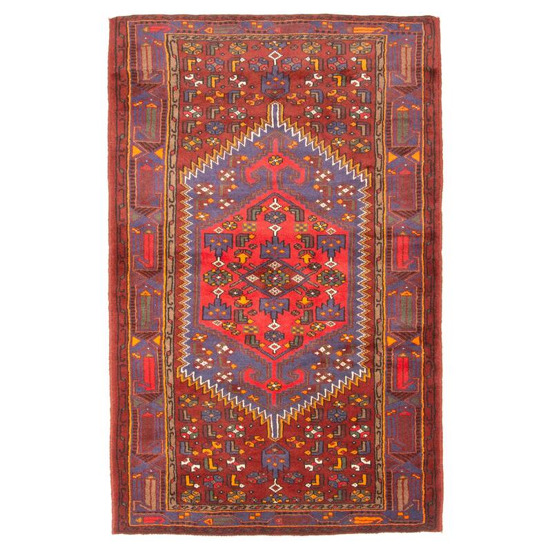 ECARPETGALLERY Hand-knotted Andelz Dark Blue Wool Rug - 4'3 x 6'8