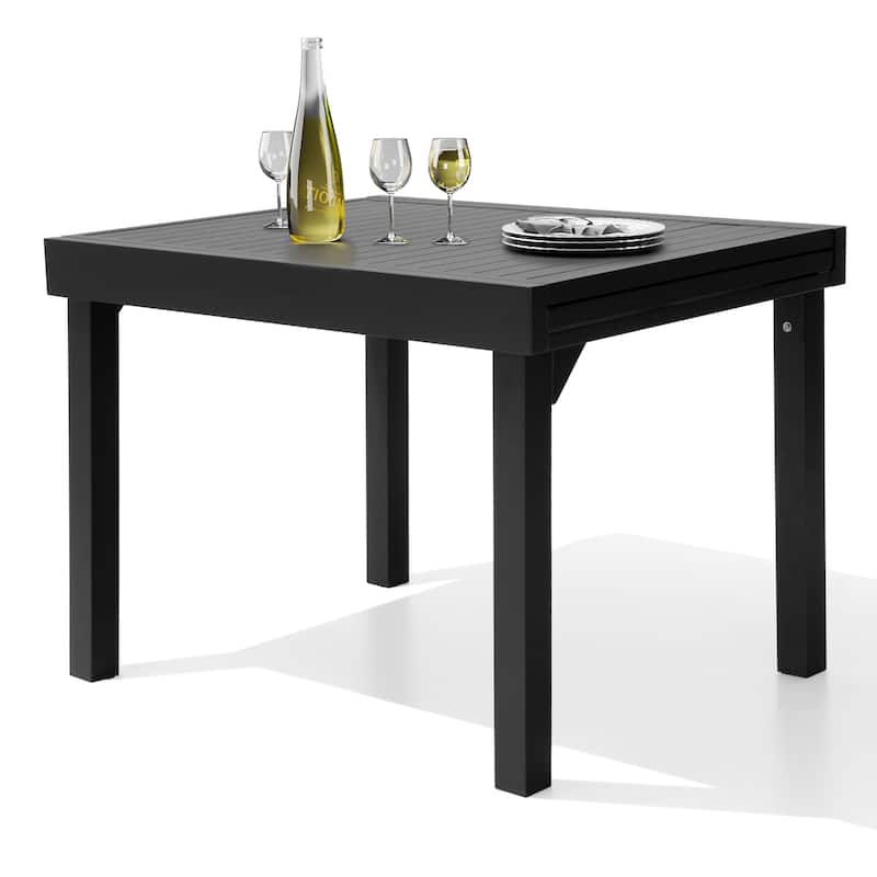 Outdoor Rectangle Extendable Dining Table by Crestlive Products - 28.74"/31.50" D x 82.68" W x 29.92" H