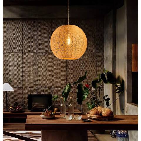 Woven Globe Shape Pendant Light