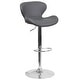 preview thumbnail 36 of 101, Contemporary Vinyl/Chrome Adjustable Curved Back Barstool - 19.25"W x 19"D x 33.75" - 42.25"H