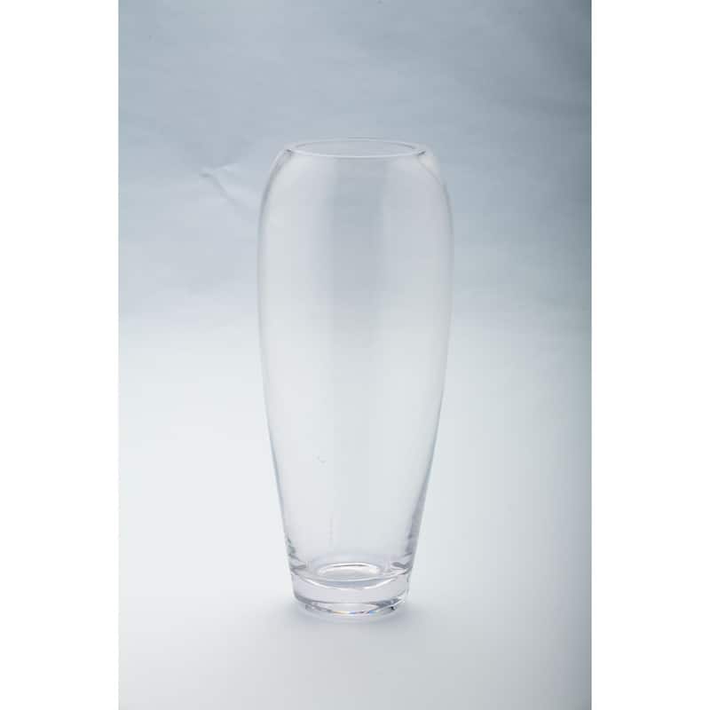 11.5" Clear Solid Cylindrical Glass Vase