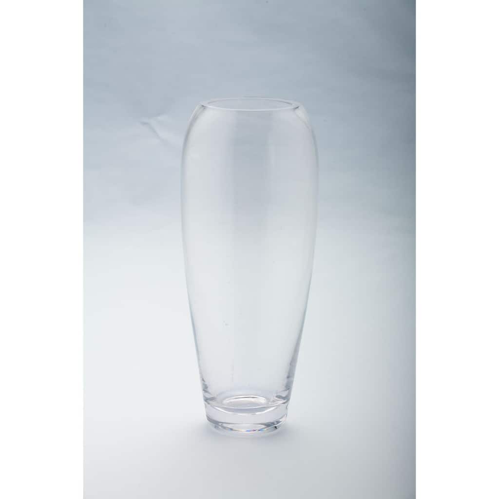 11.5" Clear Solid Cylindrical Glass Vase