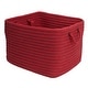 preview thumbnail 8 of 21, Modern Farmhouse Braided Mudroom Storage 12"x10"x8" - Deep Red