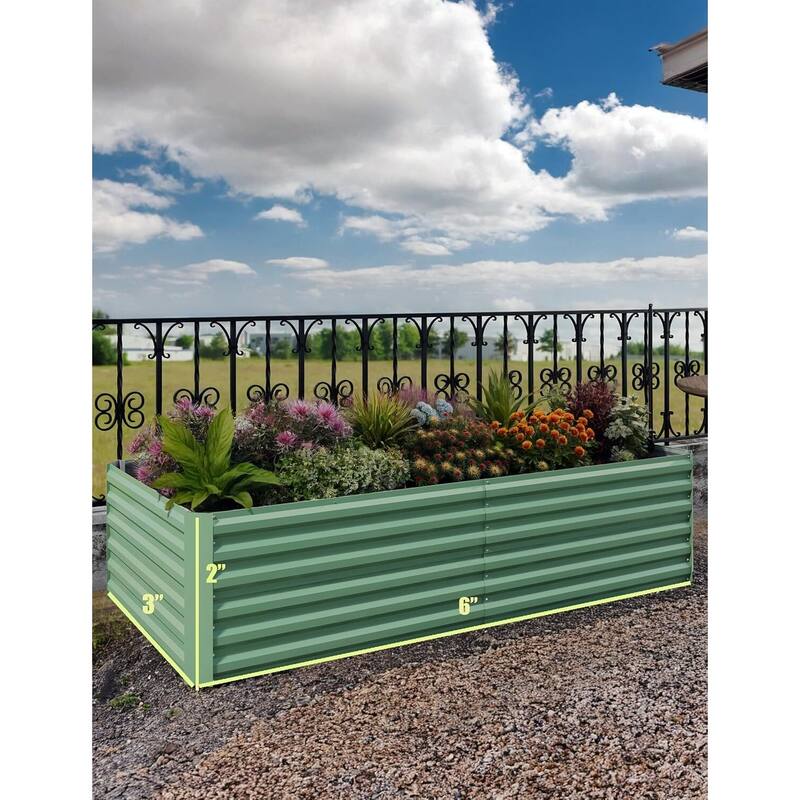 Galvanized Raised Garden Bed, for Vegetables,Flowers