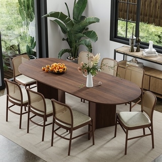 Solid Wood 79'' Oval Dining Table for 8 People Nordic style - 79*33.5
