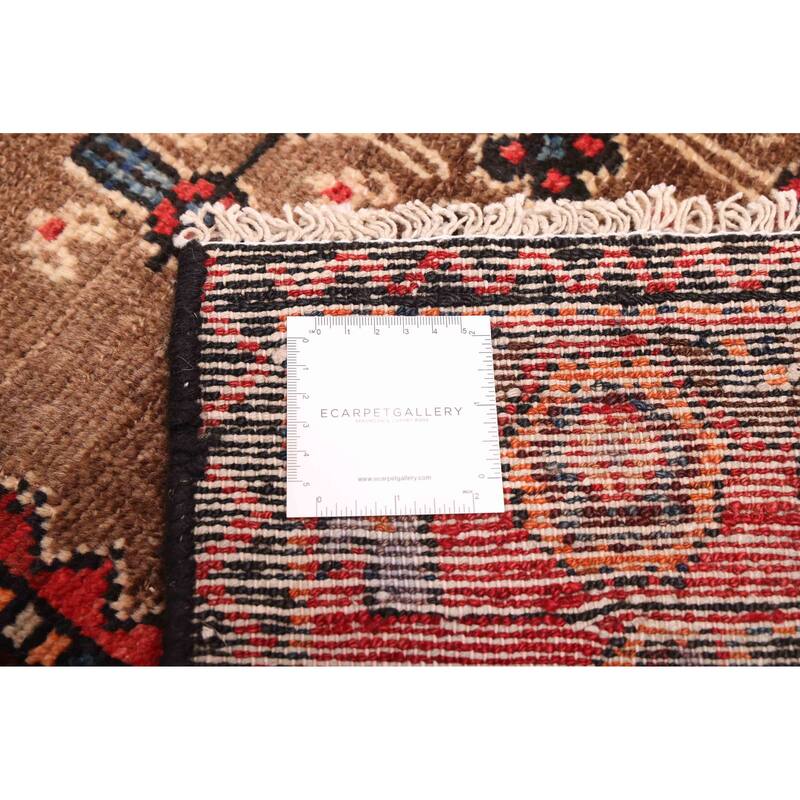 ECARPETGALLERY Hand-knotted Andelz Brown Wool Rug - 4'8 x 11'2