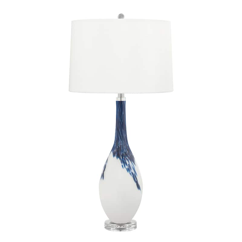 Brescia 34 inch Blue & White Glass Table Lamp - Set of 1