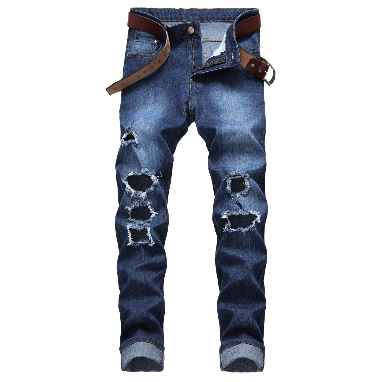 mens jeans ripped slim fit