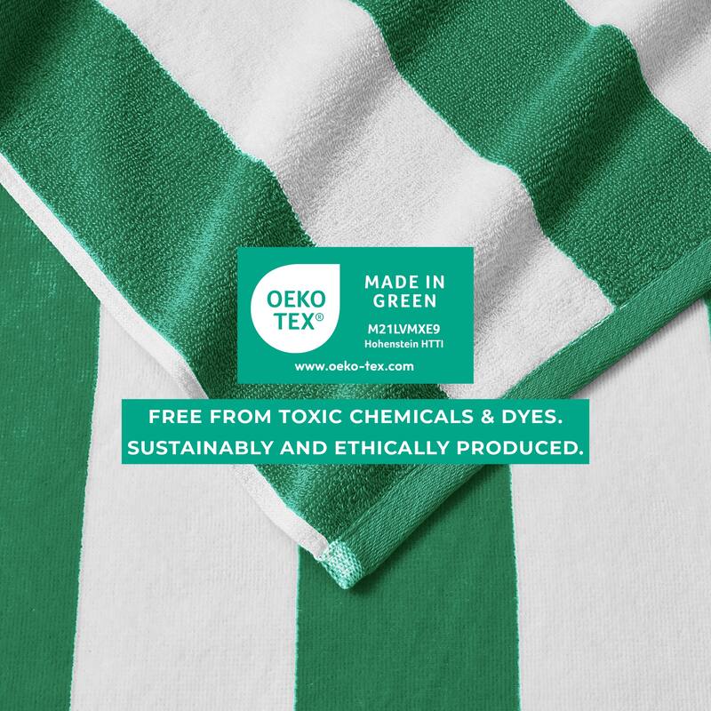 Linery & Co. Oversized Cotton Cabana Beach Towel, 4 Pack - 35" x 70"