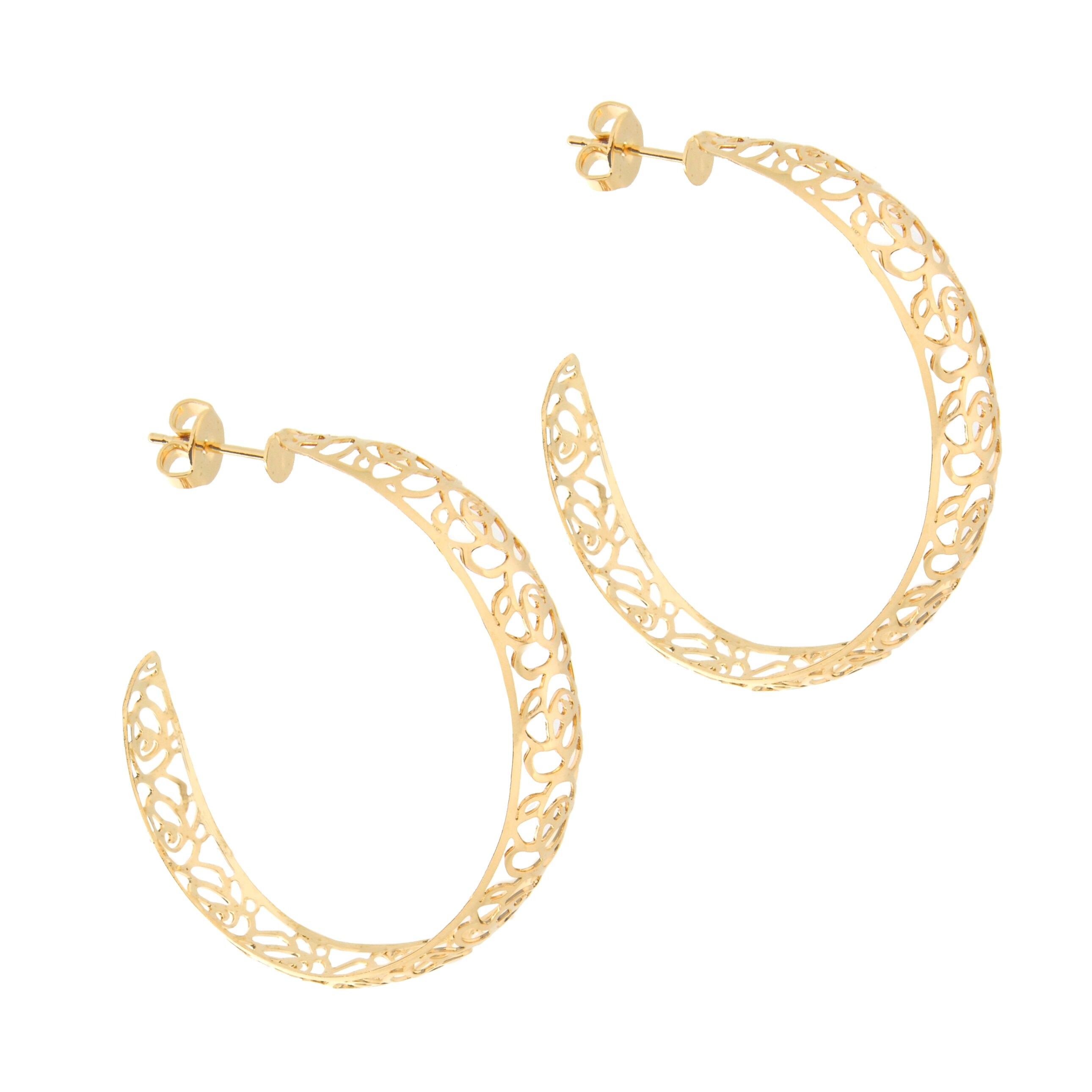 gold hoop stud earrings
