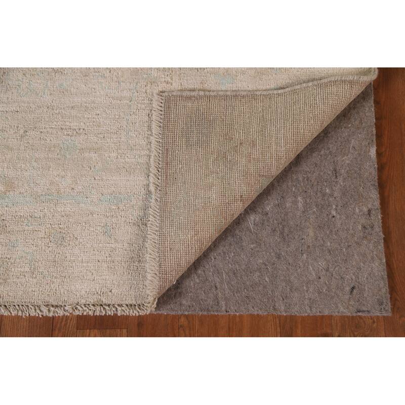 Oushak Oriental Runner Rug Handmade Vegetable Dye Wool Carpet - 3'1"x 11'10"