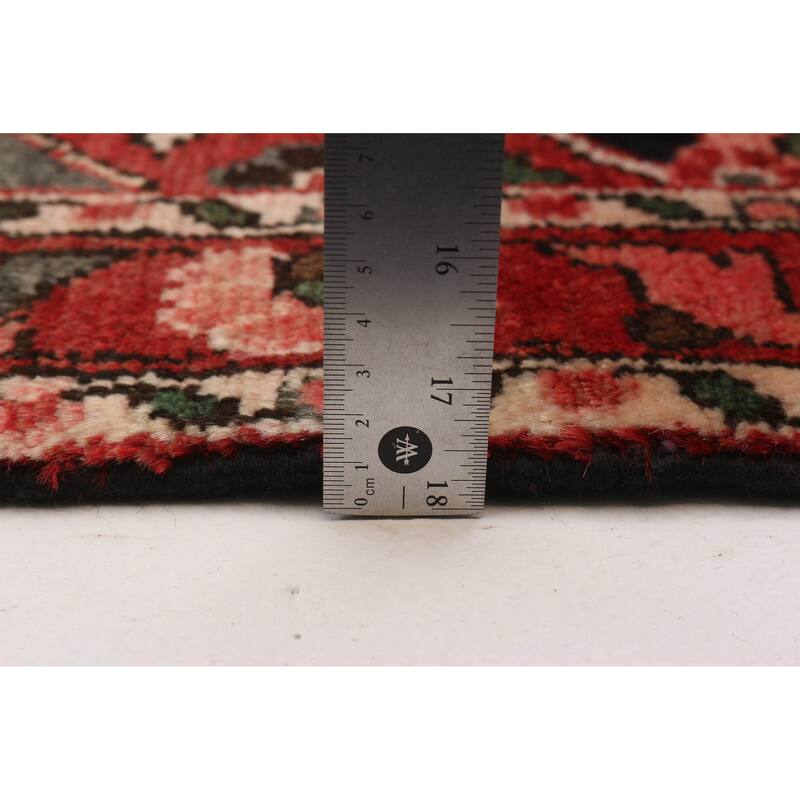ECARPETGALLERY Hand-knotted Andelz Black, Red Wool Rug - 2'10 x 9'10