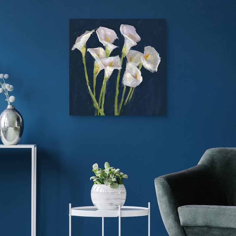 Callas on Blue by Studio Arts Canvas Art Print