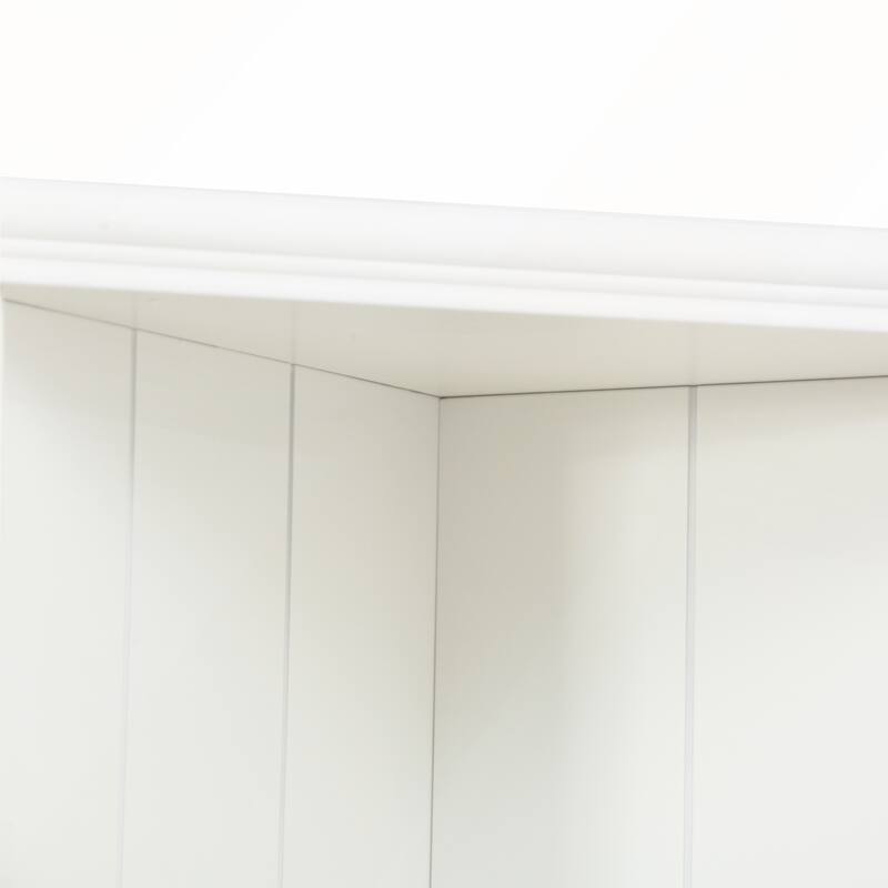 75.25in Tall Display Cabinet and Two Triangle Sided Bookshelves