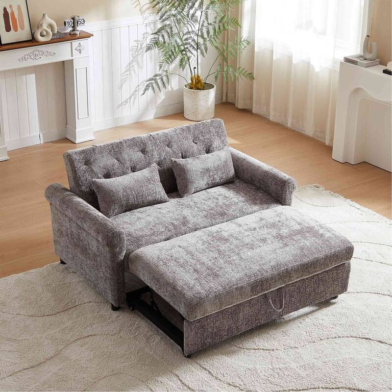 58.27 "cushioned sofa bed with adjustable backrest