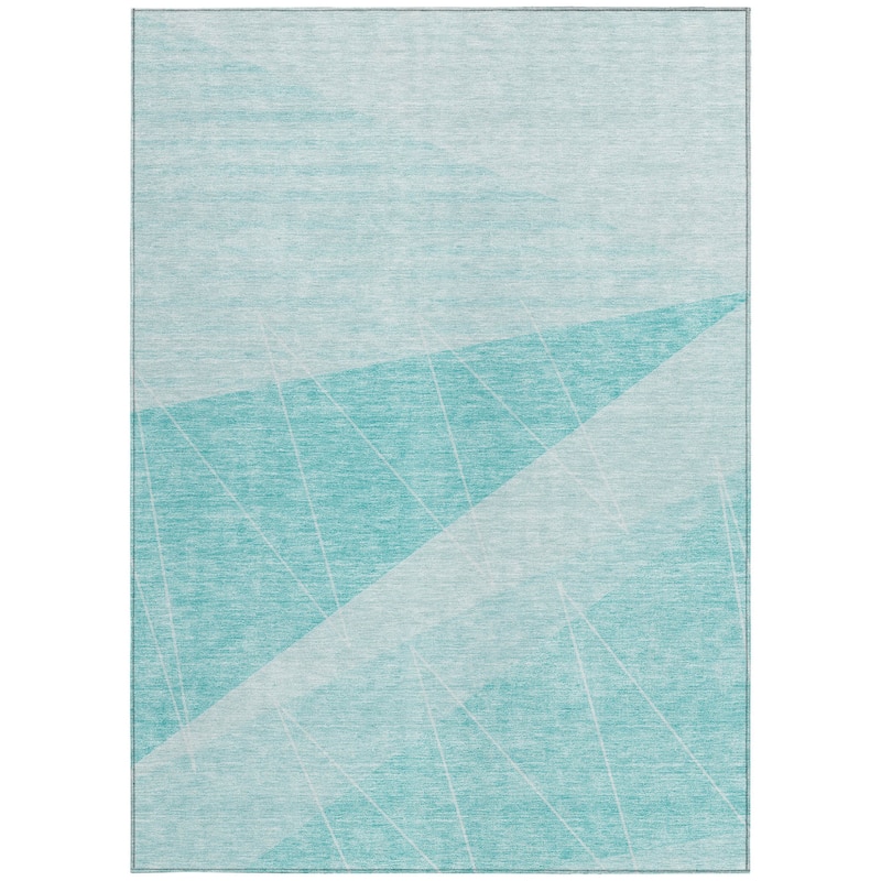 HomeRoots Geometric Transitional Rectangle Outdoor Rug