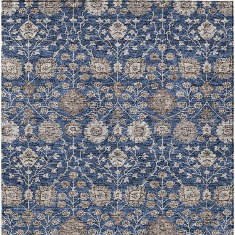 HomeRoots Floral Transitional Rectangle Outdoor Rug