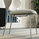 preview thumbnail 42 of 48, White Velvet Dining Chairs with Hammered Finish Metal Legs