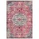 preview thumbnail 71 of 86, SAFAVIEH Madison Sabire Boho Medallion Distressed Rug 2'2" x 4' - Fuchsia/Teal