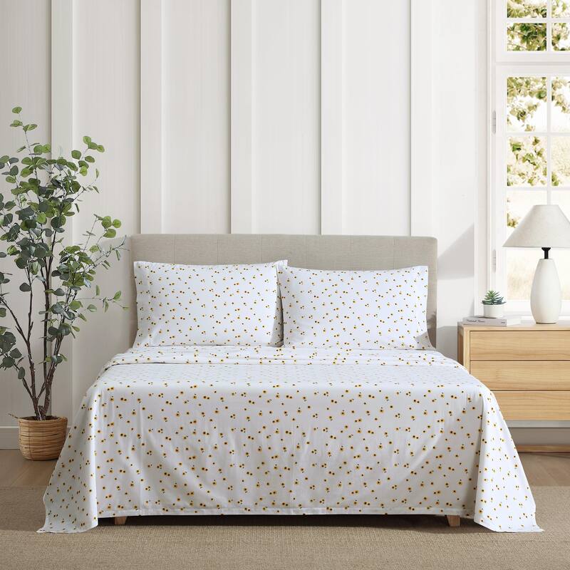 Eddie Bauer Printed Cotton Percale Deep Pocket Sheet Set