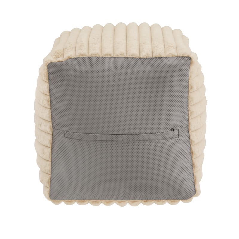 Brunico Upholstered Square Pouf Ottoman by iNSPIRE Q Bold