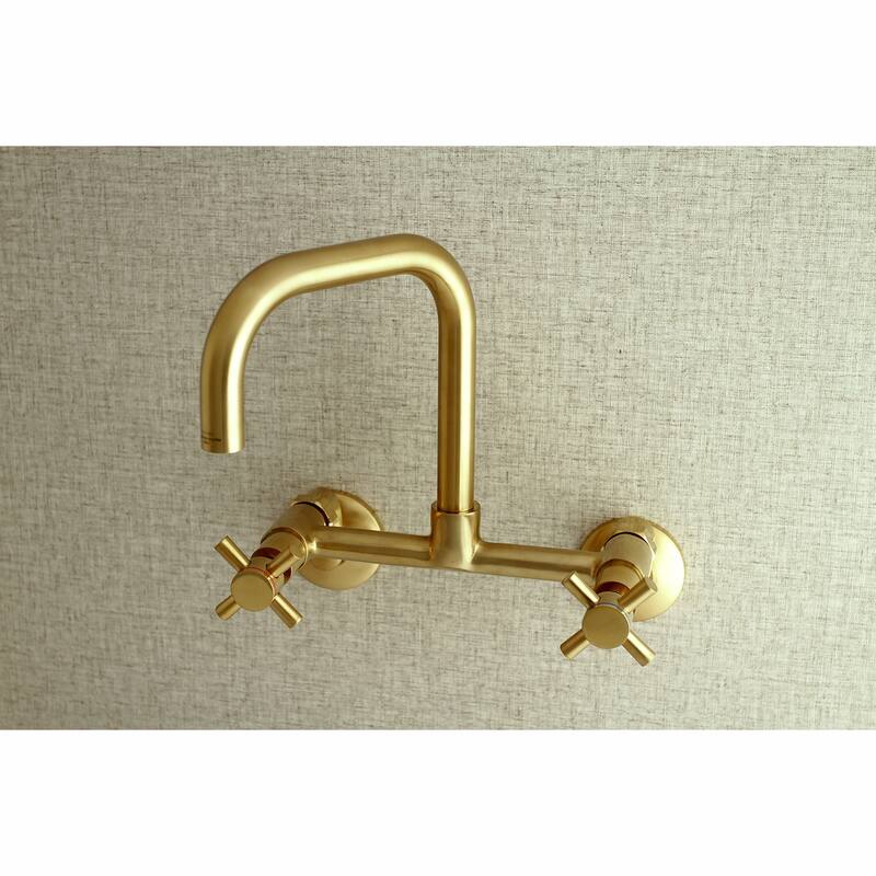 Kingston Brass Concord 8 in. Adjustable Center Wall Mount Kitchen Faucet