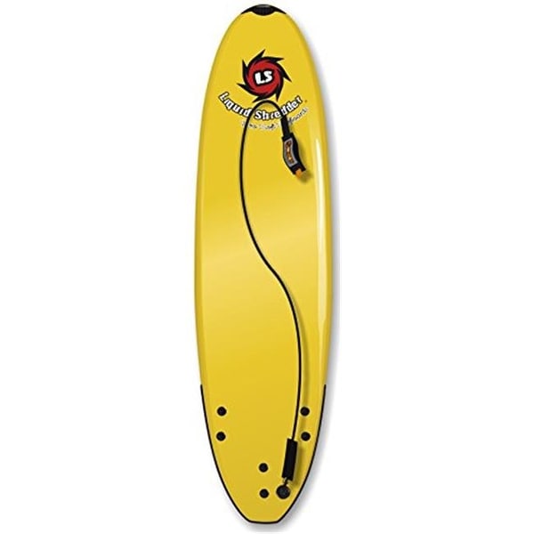 Liquid Shredder 6 ft. Element Soft Surfboard - Yellow, 4 in.