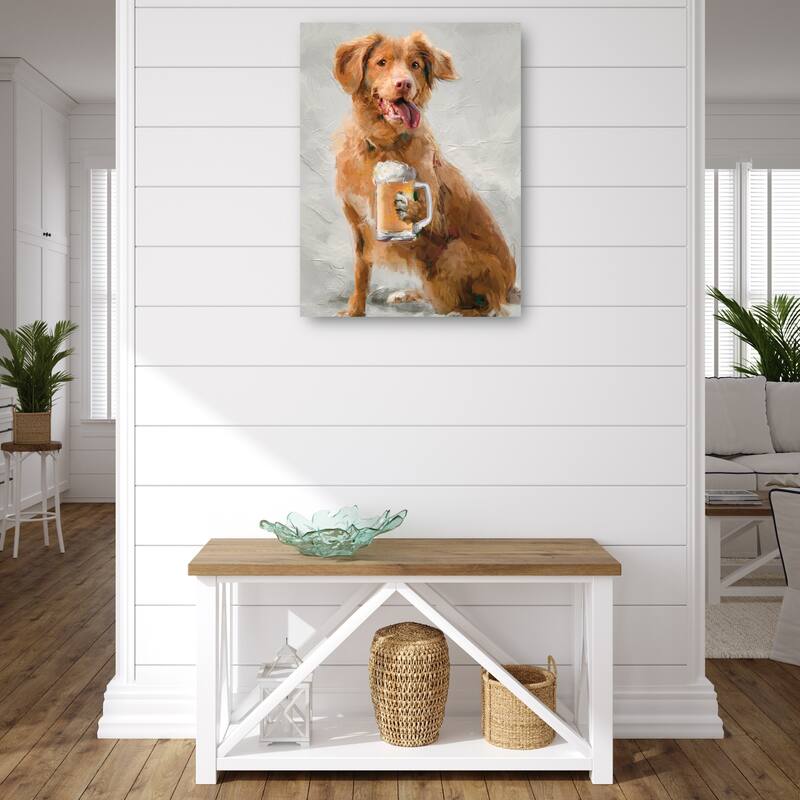 Happy Hour Canine By Studio Arts Canvas Art Print
