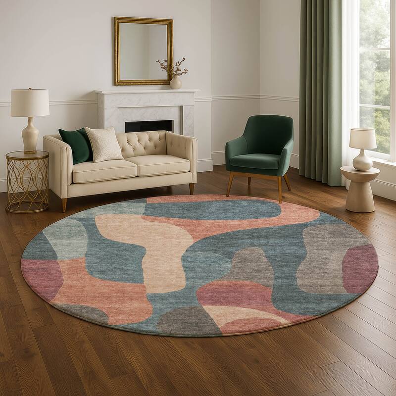 Premium Washable Super Soft Contemporary Siena Mayfield Rug - Sage - 8' x 8'