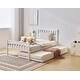 preview thumbnail 18 of 20, Single bunk bed with drag bed twin wooden bed pine particle board drag bed