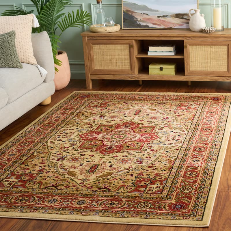 SAFAVIEH Lyndhurst Laquita Traditional Oriental Medallion Rug - 3'3" x 5'3" - Ivory/Rust