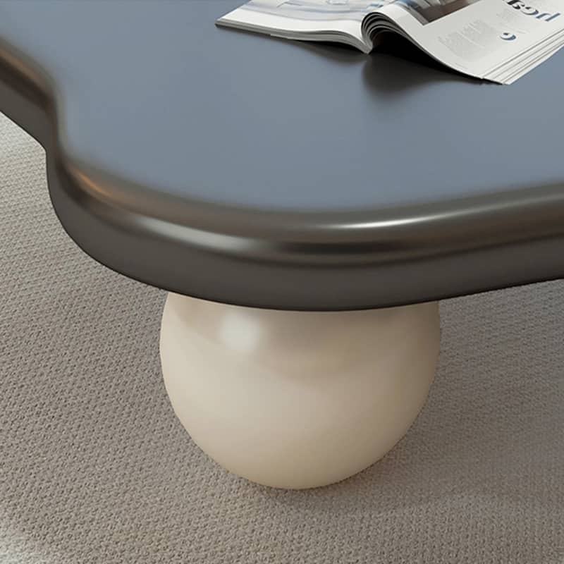 48" Modern Coffee Table, Cloud Shaped, Wood