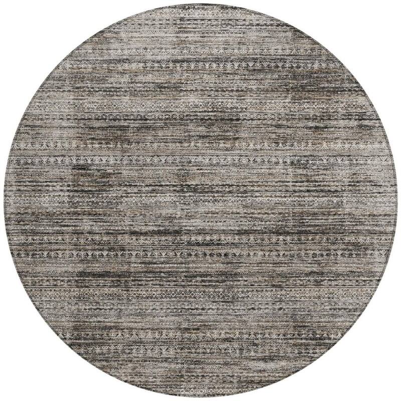 HomeRoots Striped Transitional Rectangle Outdoor Rug
