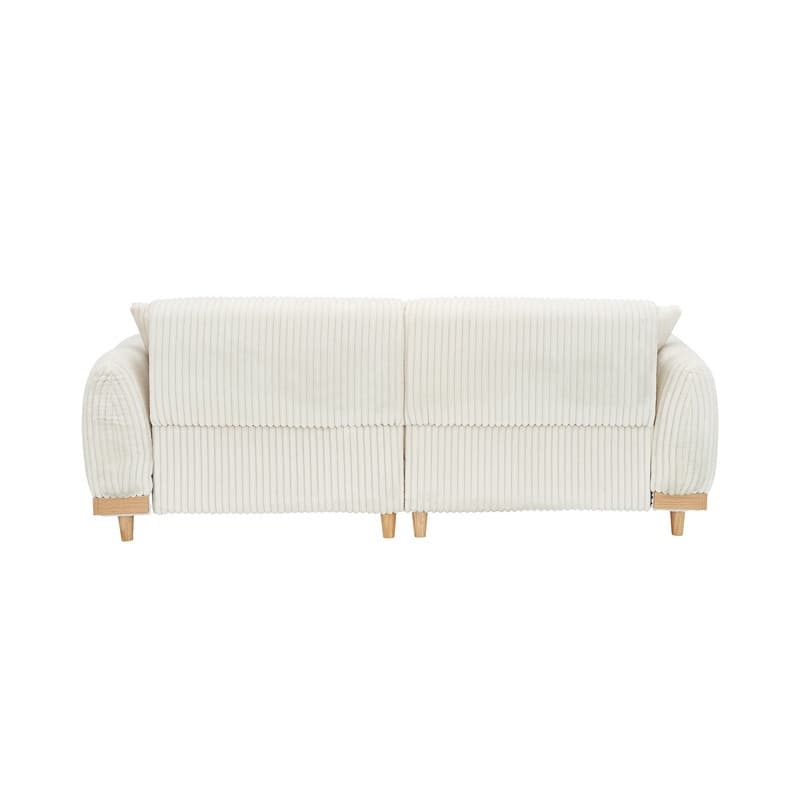 85" Modern Corduroy Loaf Sofa with Four Throw Pillows
