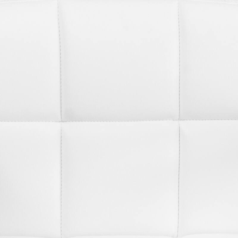 Quilted Vinyl Adjustable Height Barstool with Arms and Chrome Base - 20"W x 18"D x 36.75" - 45.25"H